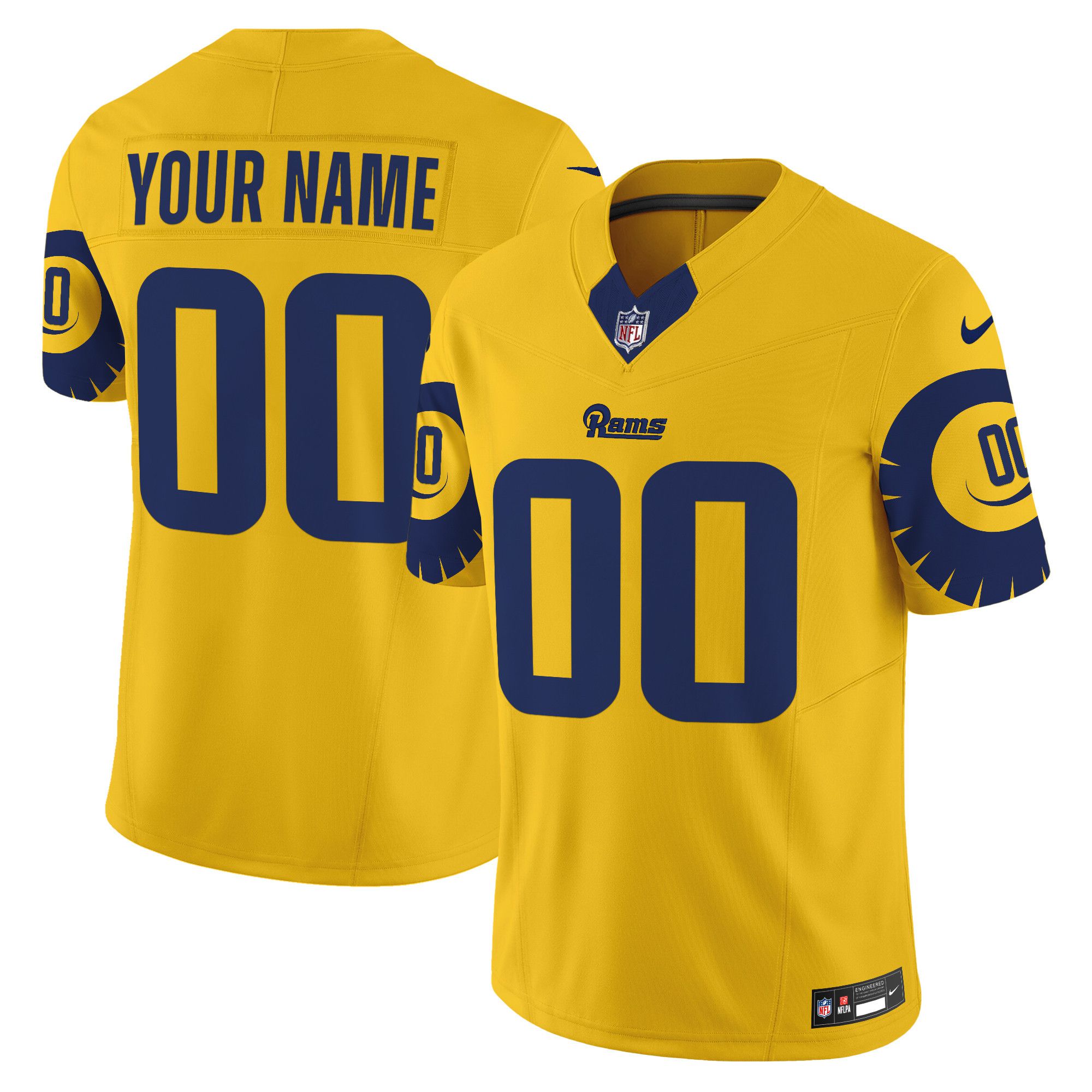 Men Los Angeles Rams Yellow 2024 Nike Special Vapor Limited Custom NFL Jersey->customized nfl jersey->Custom Jersey